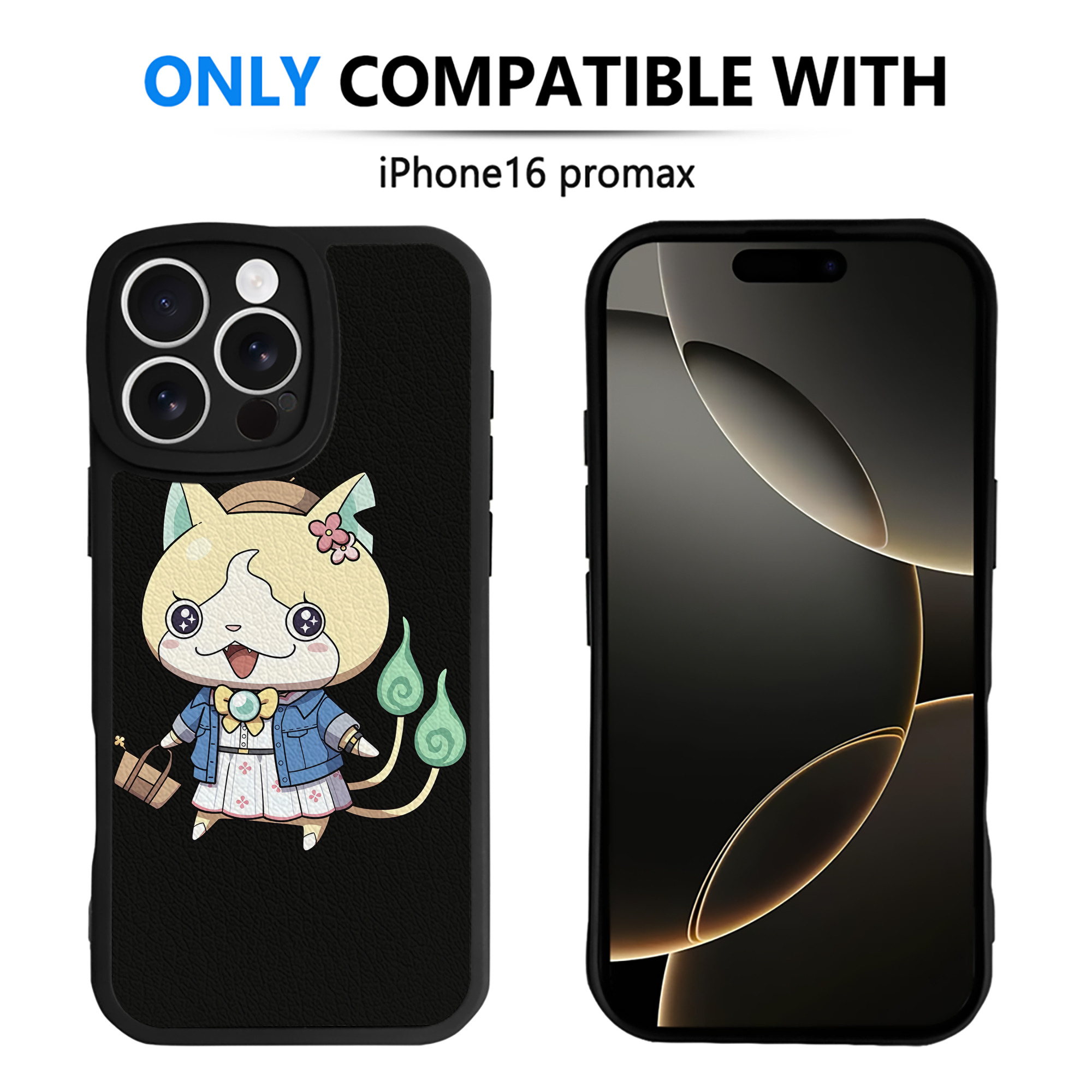 （画像用） 妖怪ウォッチ Yo-kai Watch 【iPhone 16シリーズ対応】シリコンスマホケース（レザー調） 材質：シリコン
